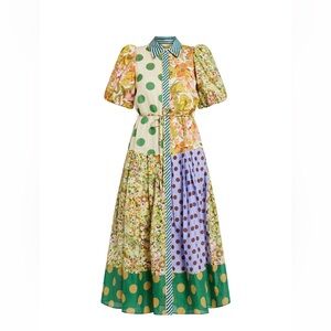 ALÉMAIS
Finn belted printed ramie shirt dress